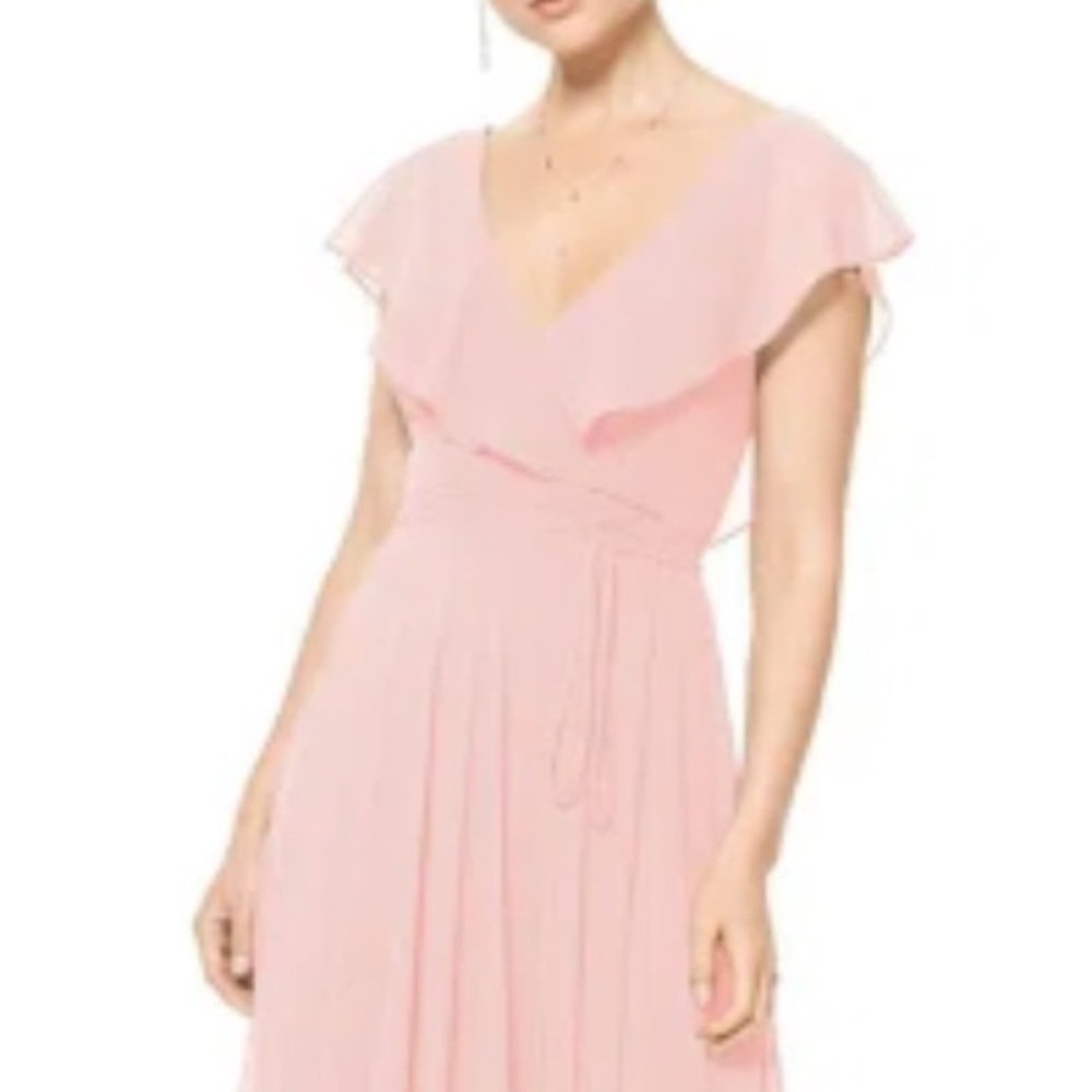 Pink Ruffled Maxi Dress - Picture 7 of 7